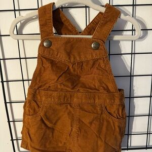 Baby Brown Corduroy Overall Dress